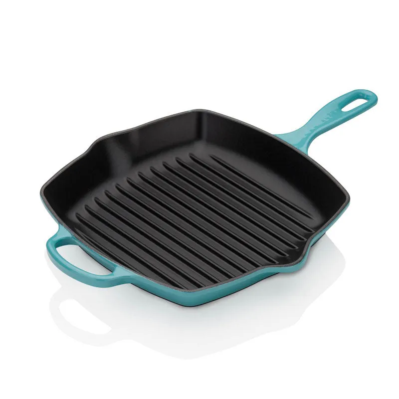 Le Creuset Signature Cast Iron Square Grillit 26cm Teal