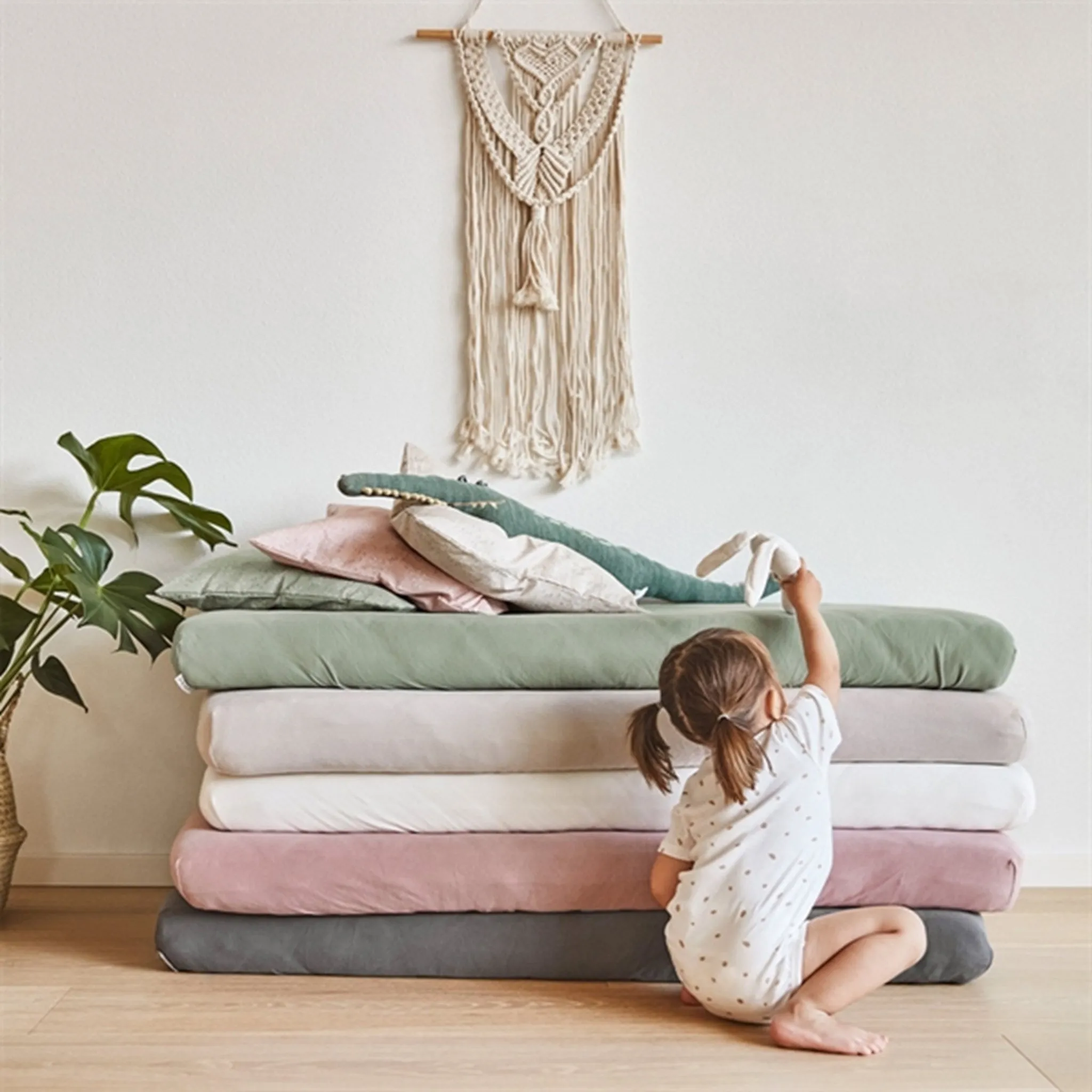 Leander Sheet for Junior Bed 2-Pack Sage Green