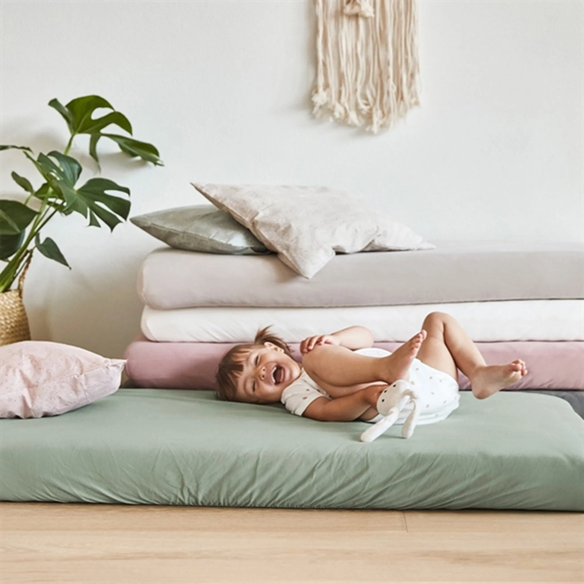 Leander Sheet for Junior Bed 2-Pack Sage Green