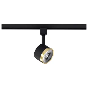 LED Round Halo Track Head 12W 1000 Lumens 3000K, 36°, Black and Brass