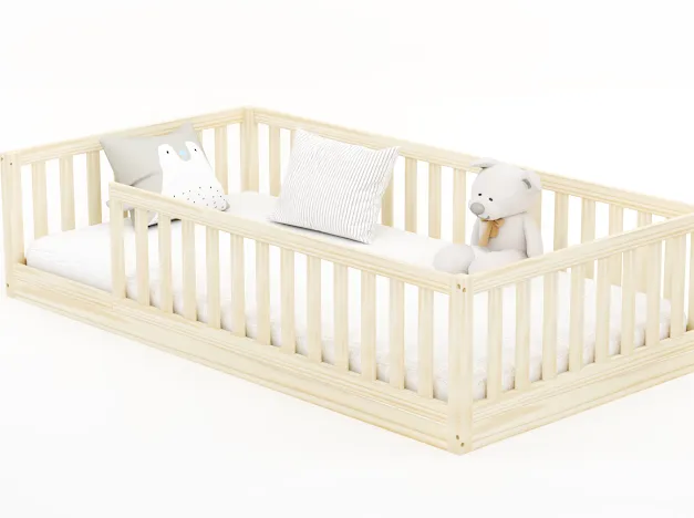 Levi Montessori Floor Bed with Rails