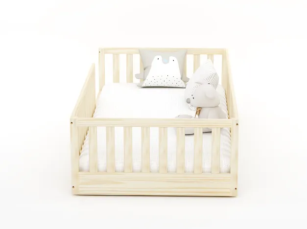 Levi Montessori Floor Bed with Rails