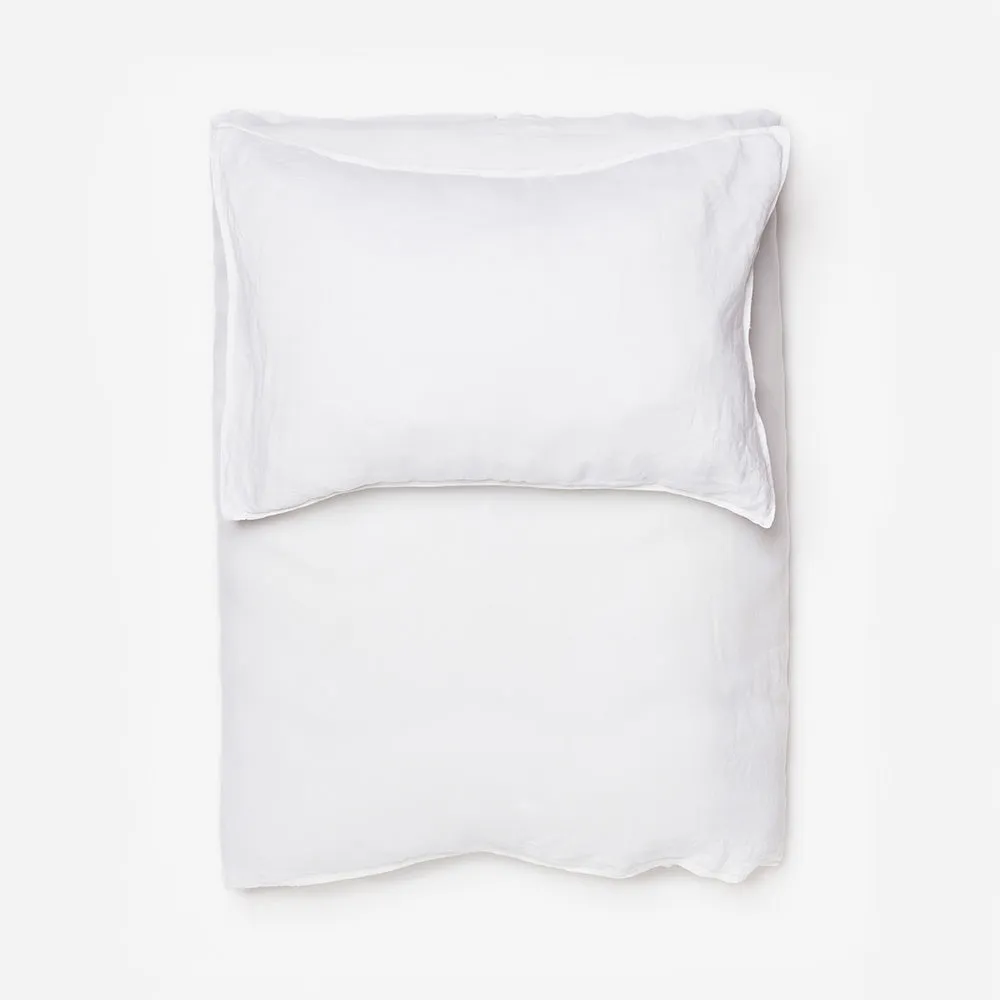 linen bed sheets - linus - white