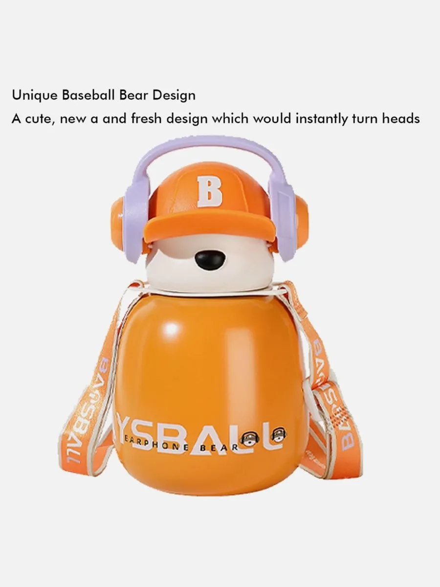 Little Surprise Box Baseball Bear Kids Water Bottle