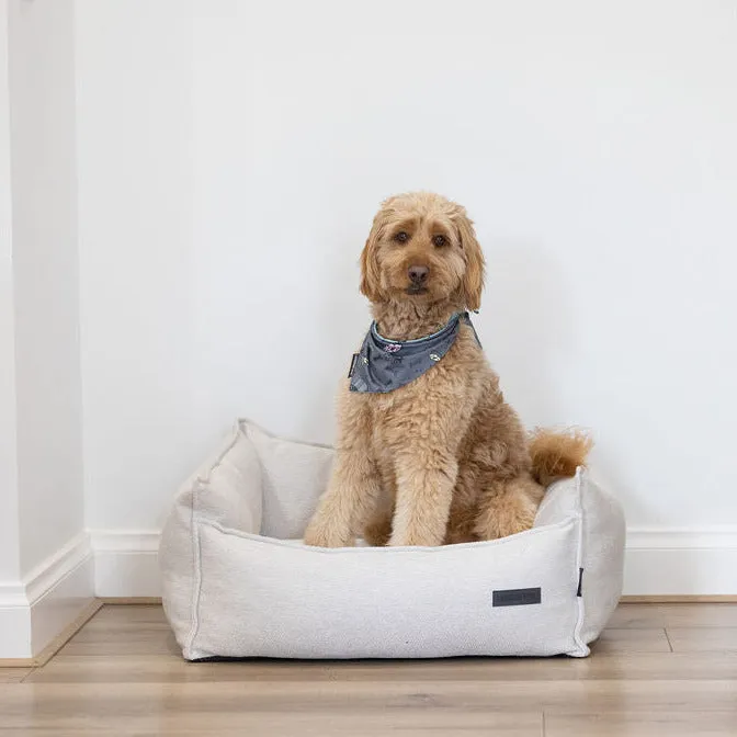 Luxe Boucle Stone High Side Bed with Removable Parts