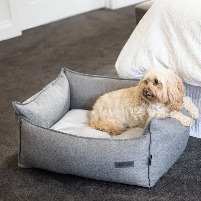 Luxe Trim Grey High Side Bed with Removable Parts