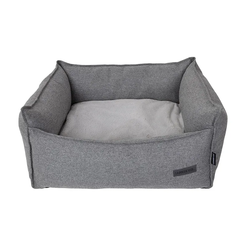 Luxe Trim Grey High Side Bed with Removable Parts