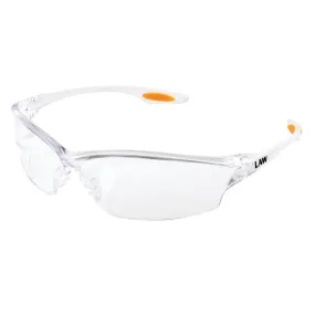 LW210AF MCR Safety Law LW2 Series Safety Glasses, Clear Lens