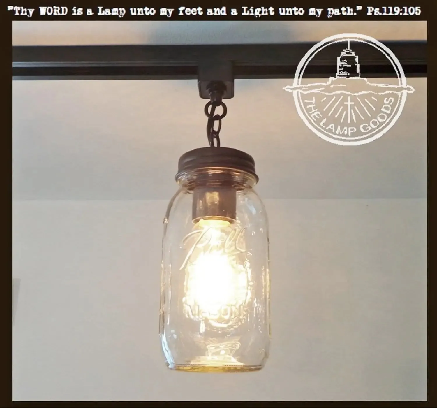 Mason Jar TRACK LIGHTING New Quarts Chain Trio