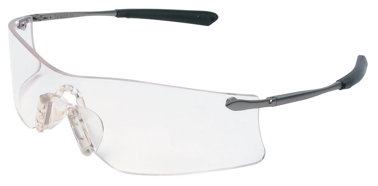 MCR Crews Rubicon Safety Glasses / Sunglasses, Metal Frame and Soft Gel Nosepiece, ANSI Z87.1