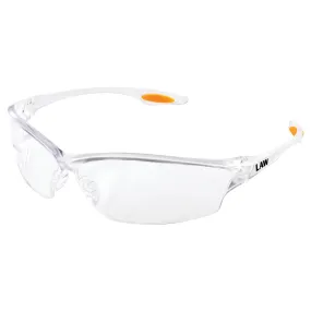 MCR Safety Law LW2 Safety Glasses - Clear Frame - Clear Anti-Fog Lens - LW210AF