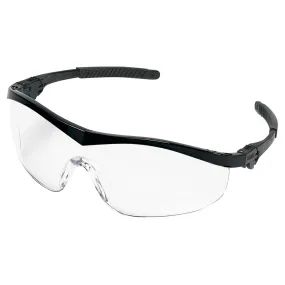 MCR Safety ST1 Safety Glasses - Black Frame - Clear Anti-Fog Lens - ST110AF