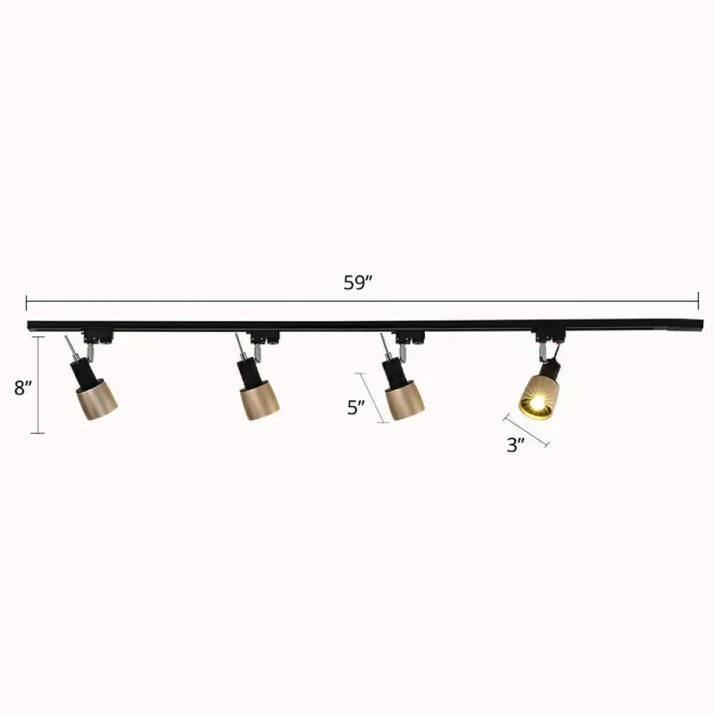 Minimalist Metal Semi Flush Mount Track Lighting Fixture for Living Room - Grenade Spotlight