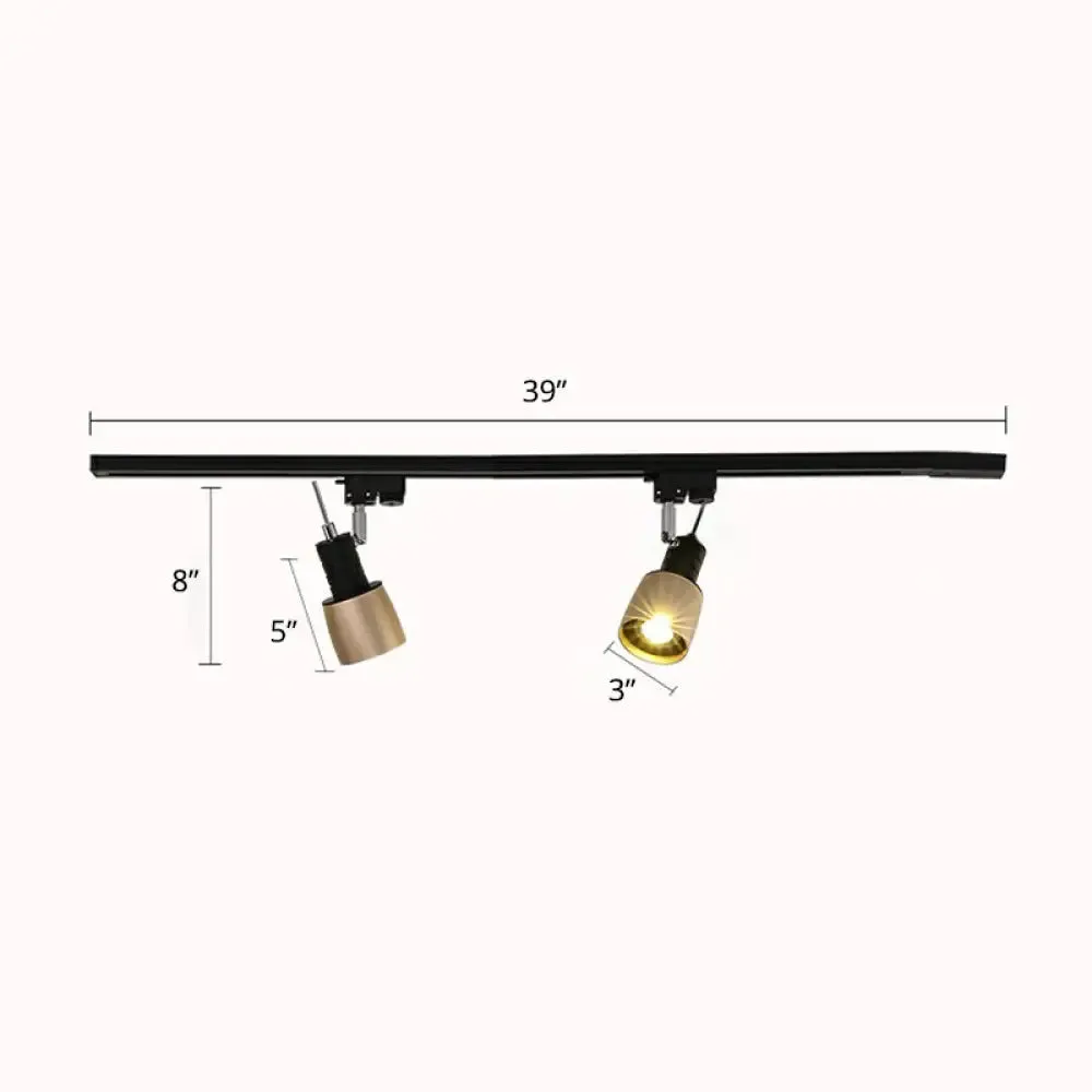 Minimalist Metal Semi Flush Mount Track Lighting Fixture for Living Room - Grenade Spotlight