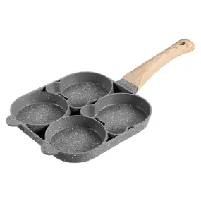 Multifunctional 4 Holes Non-Stick Aluminum Alloy Frying Pan Id-82