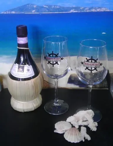 NautiGirl Wine Glass