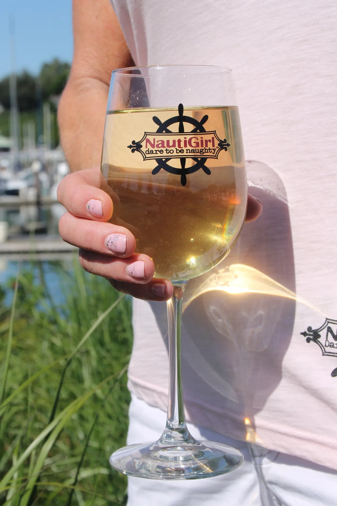 NautiGirl Wine Glass