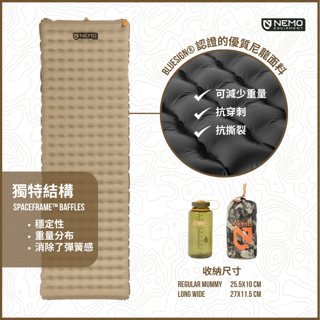 Nemo Longbow Alpine Ultralight Insulated Sleeping Pad 超輕隔熱睡墊