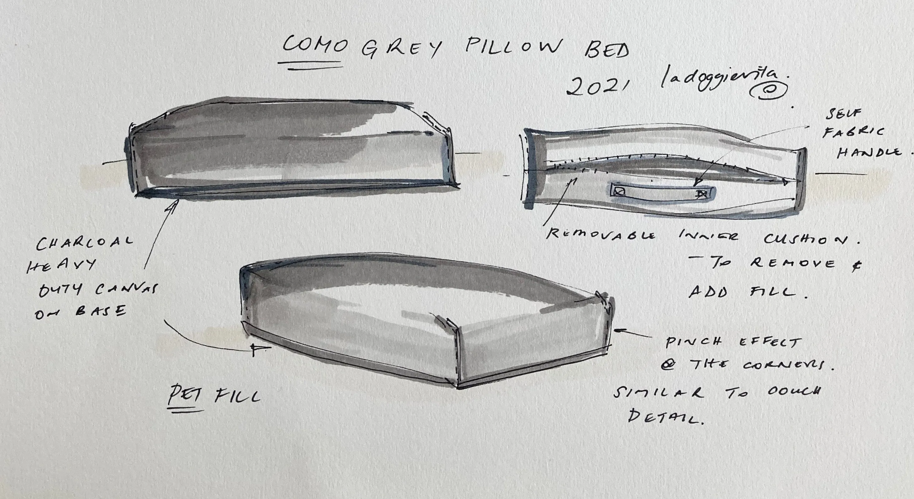 NEW COLLECTION: Como Grey Pillow Bed