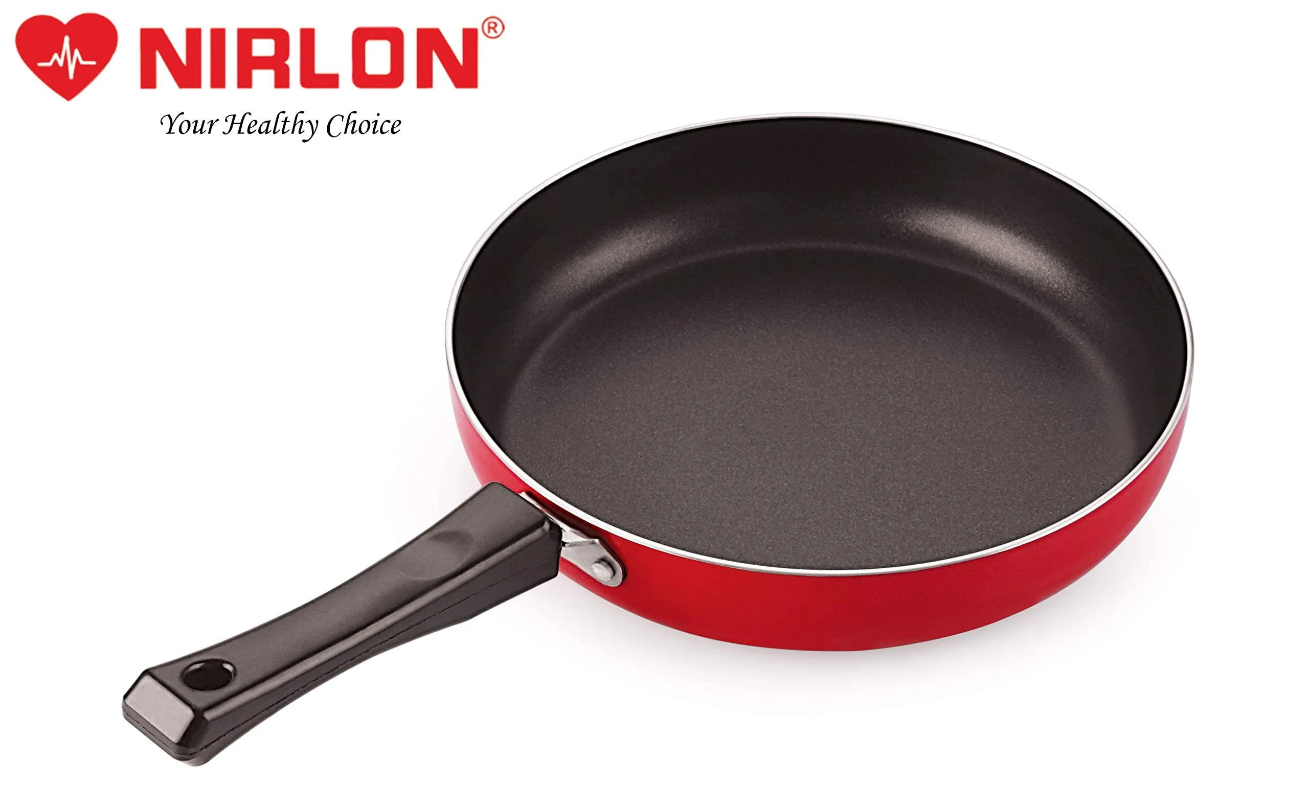 Nirlon Non-Stick Fry Pan, Lpg Stove Compatible, Bakelite Handle, Virgin Grade Aluminium, Pfoa Free, 20Cm[3Mm Clasic Fp10] - Multicolor