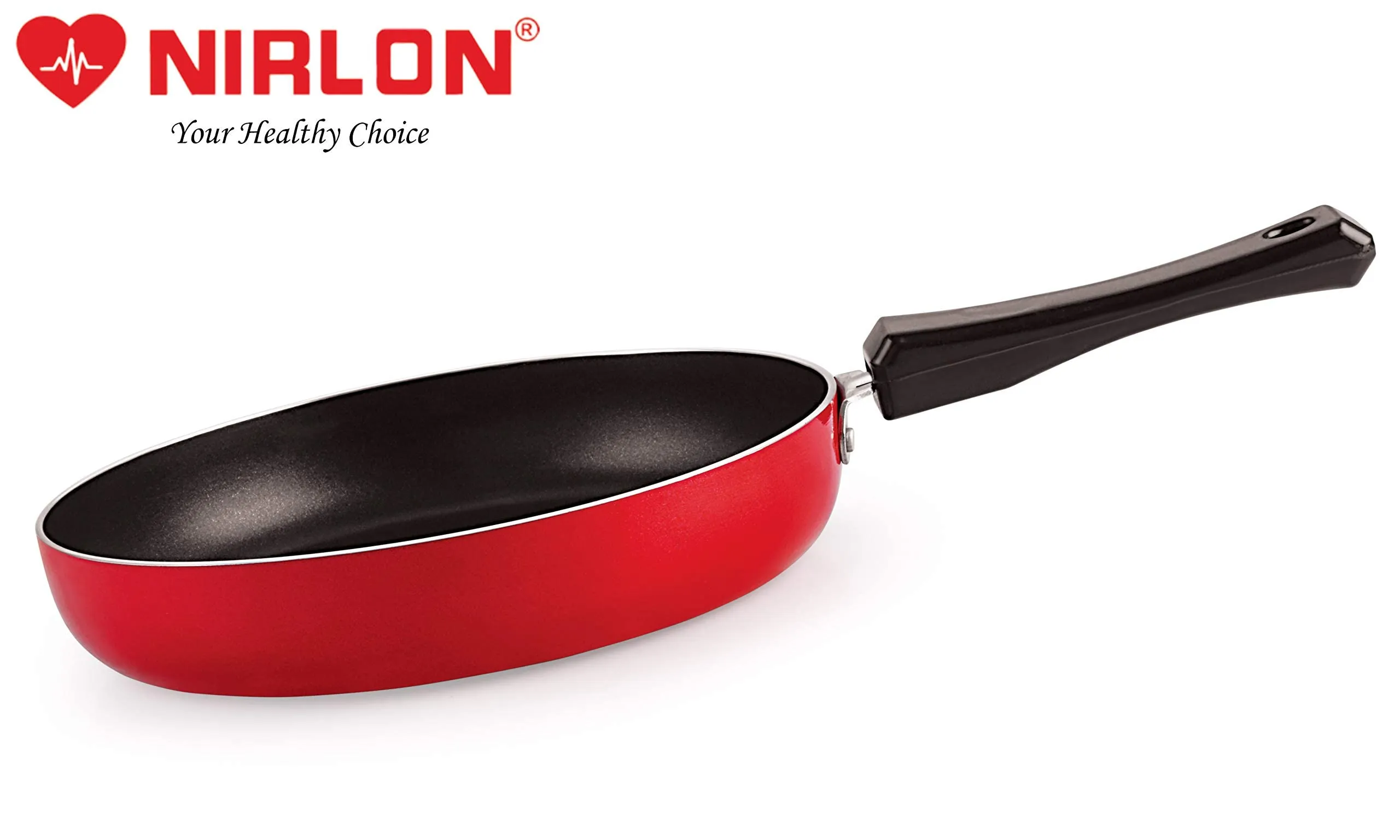 Nirlon Non-Stick Fry Pan, Lpg Stove Compatible, Bakelite Handle, Virgin Grade Aluminium, Pfoa Free, 20Cm[3Mm Clasic Fp10] - Multicolor