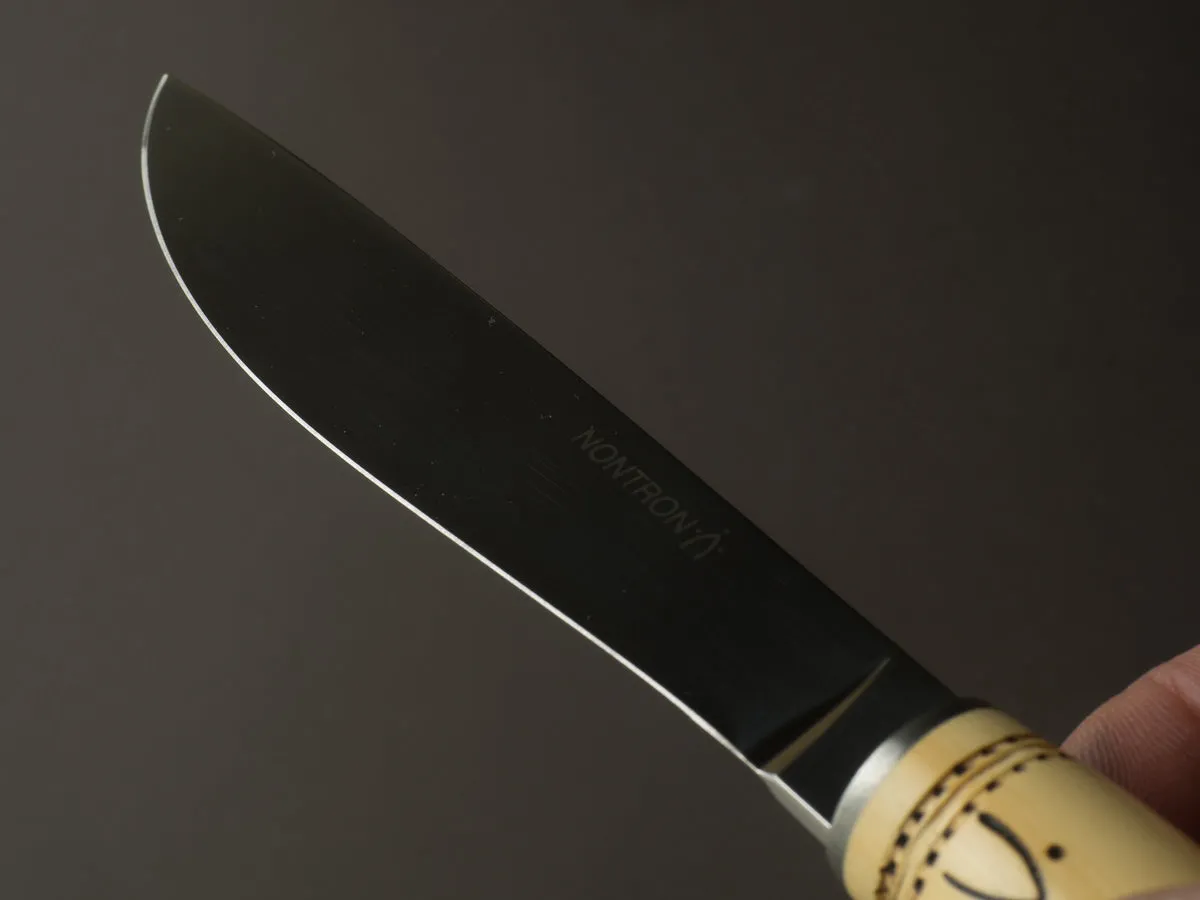 Nontron - Stainless - 5" Cheese Knife - Boxwood Handle - Mirror Polished