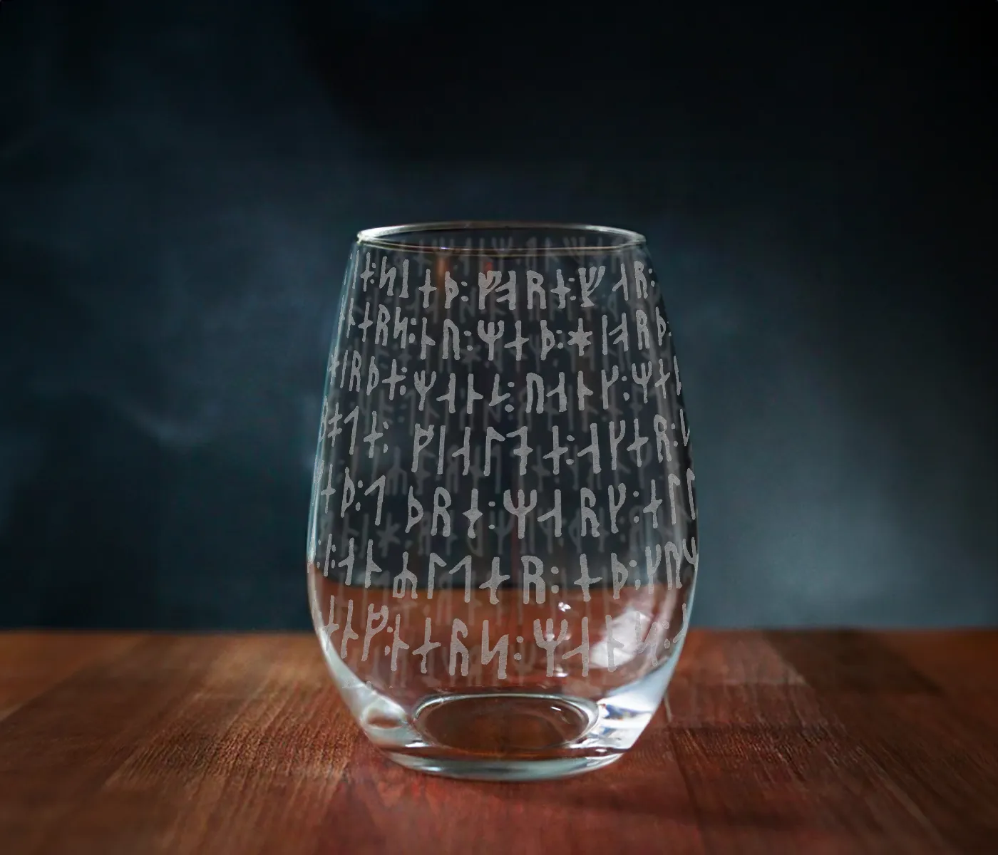 NORDIC VIKING RUNES Wine Glass by Lumengrave