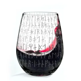 NORDIC VIKING RUNES Wine Glass by Lumengrave