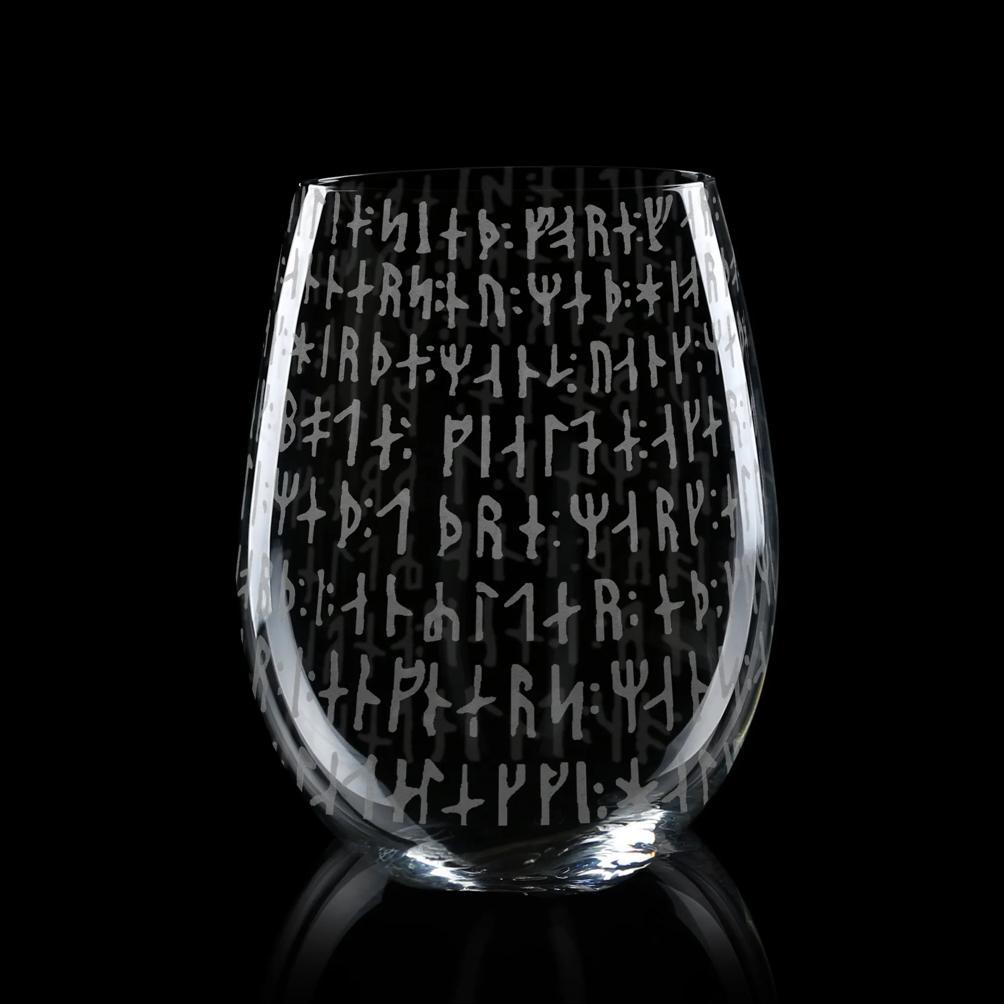 NORDIC VIKING RUNES Wine Glass by Lumengrave