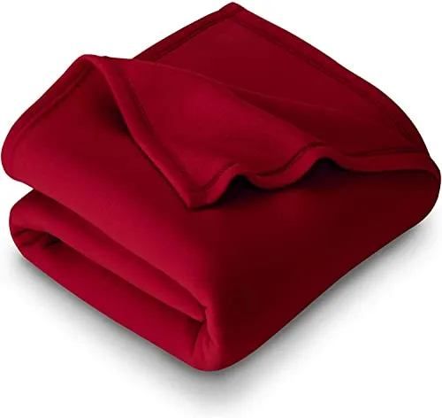 NOSAJO Polar Fleece Single Blanket (Maroon) skinfriendly, Pack of 1