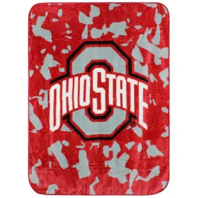 Ohio State Buckeyes Plush Throw Blanket, Bedspread, 86" x 63"