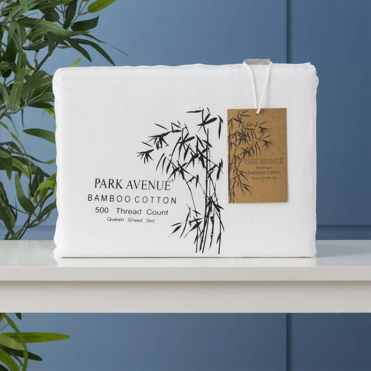 Park Avenue 500 Thread Count White Natural Bamboo Cotton Sheet Set