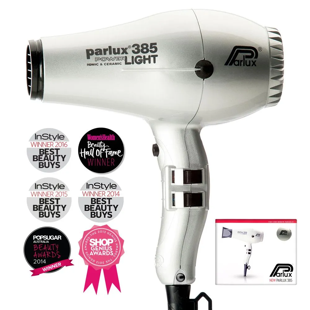 Parlux 385 Powerlight Ceramic & Ionic Dryer 2150W - Silver