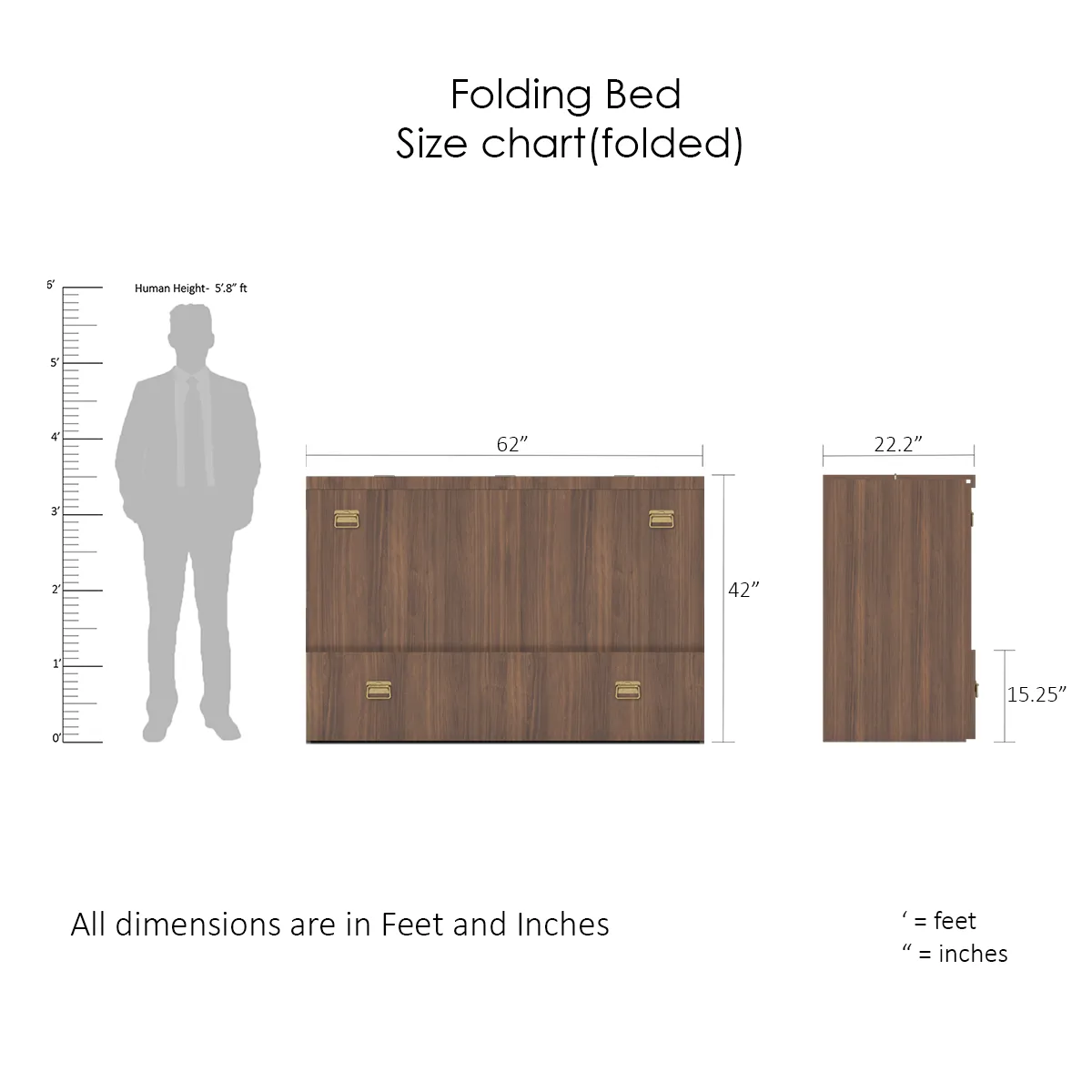 Pengu Folding Bed 6X5 ft Queen Size