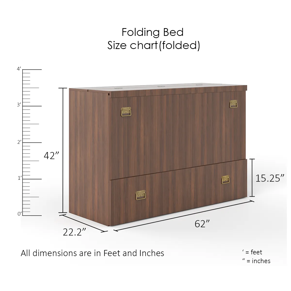 Pengu Folding Bed 6X5 ft Queen Size