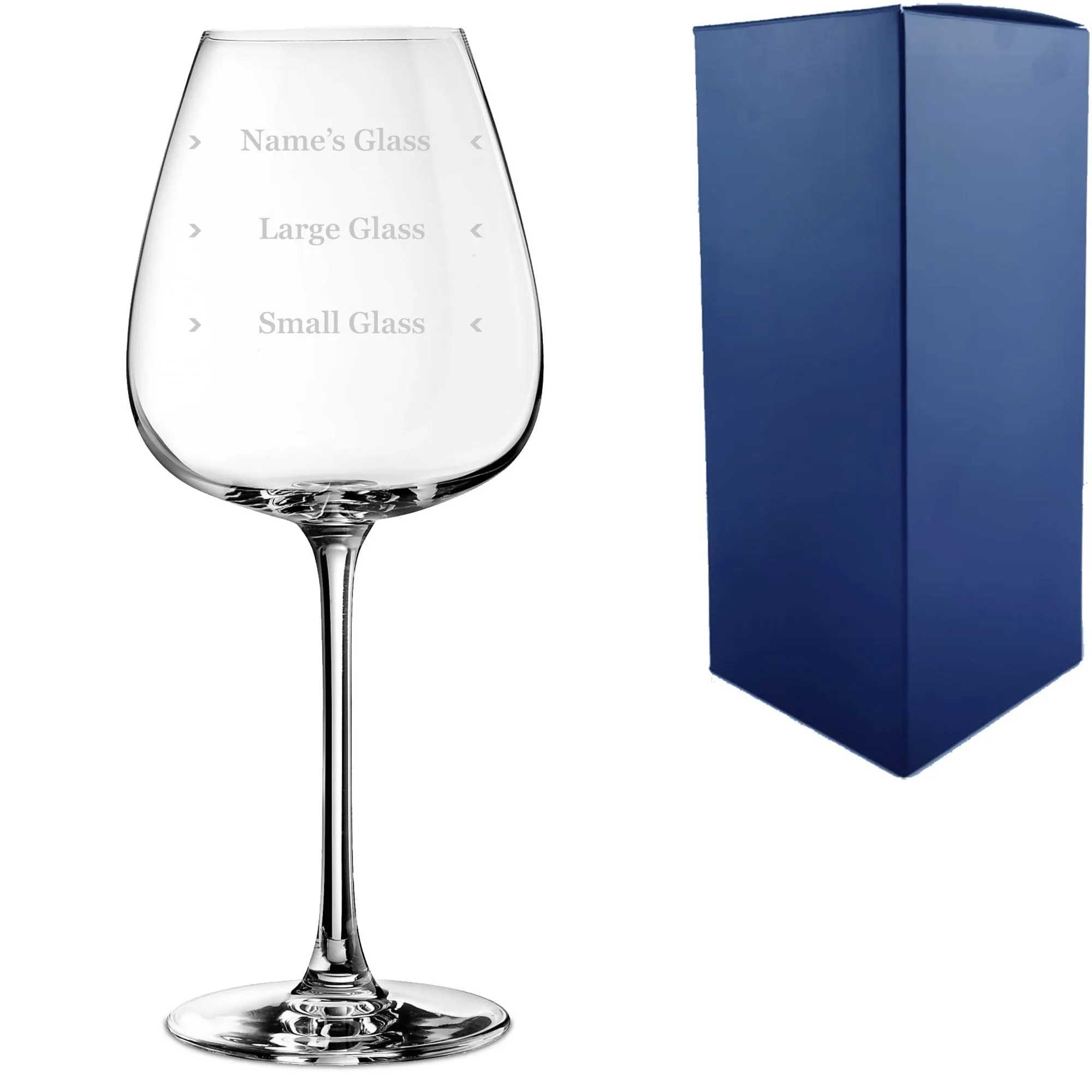 Personalised Engraved Wine Emotions Wine Glass with Name's Glass Serif Measurements Design, Customise with Any Name