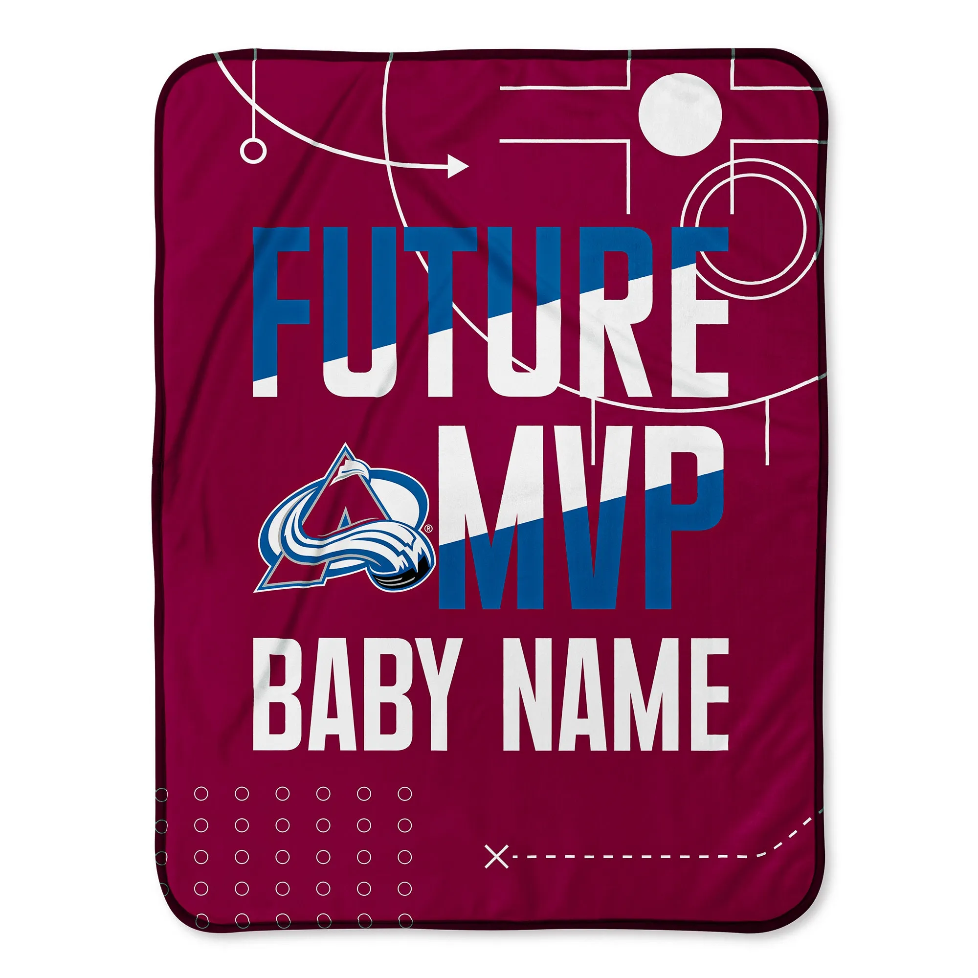 Personalized Colorado Avalanche MVP Baby Pixel Fleece Blanket