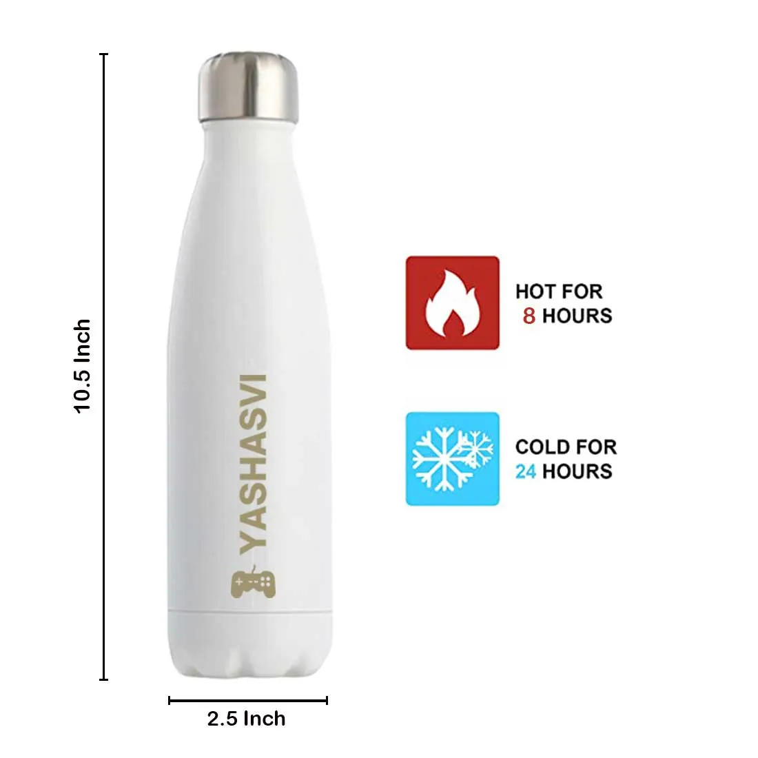 Personalized Water Bottles With Your Name for School Office Use 500 ml - Gamer