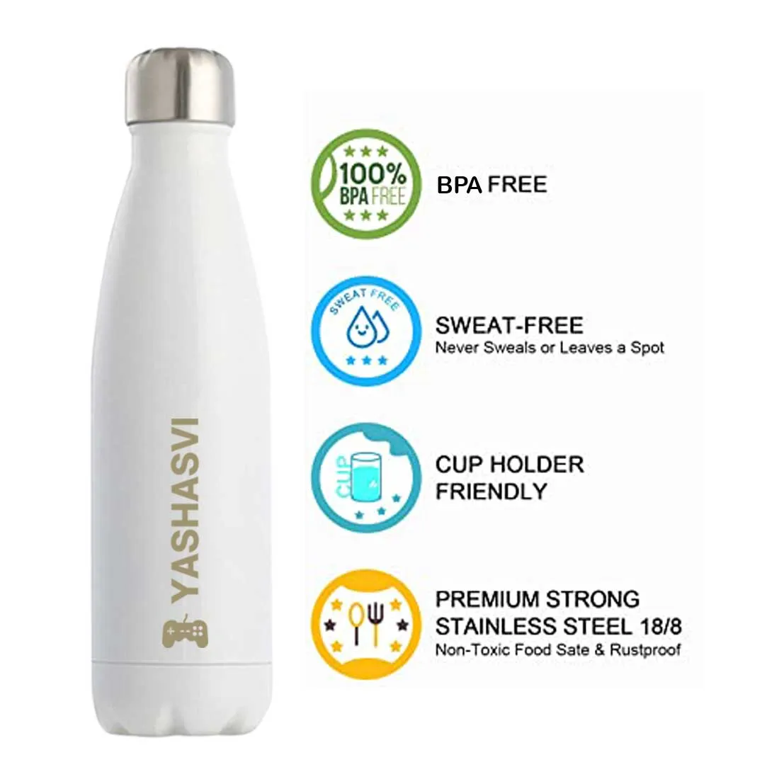 Personalized Water Bottles With Your Name for School Office Use 500 ml - Gamer