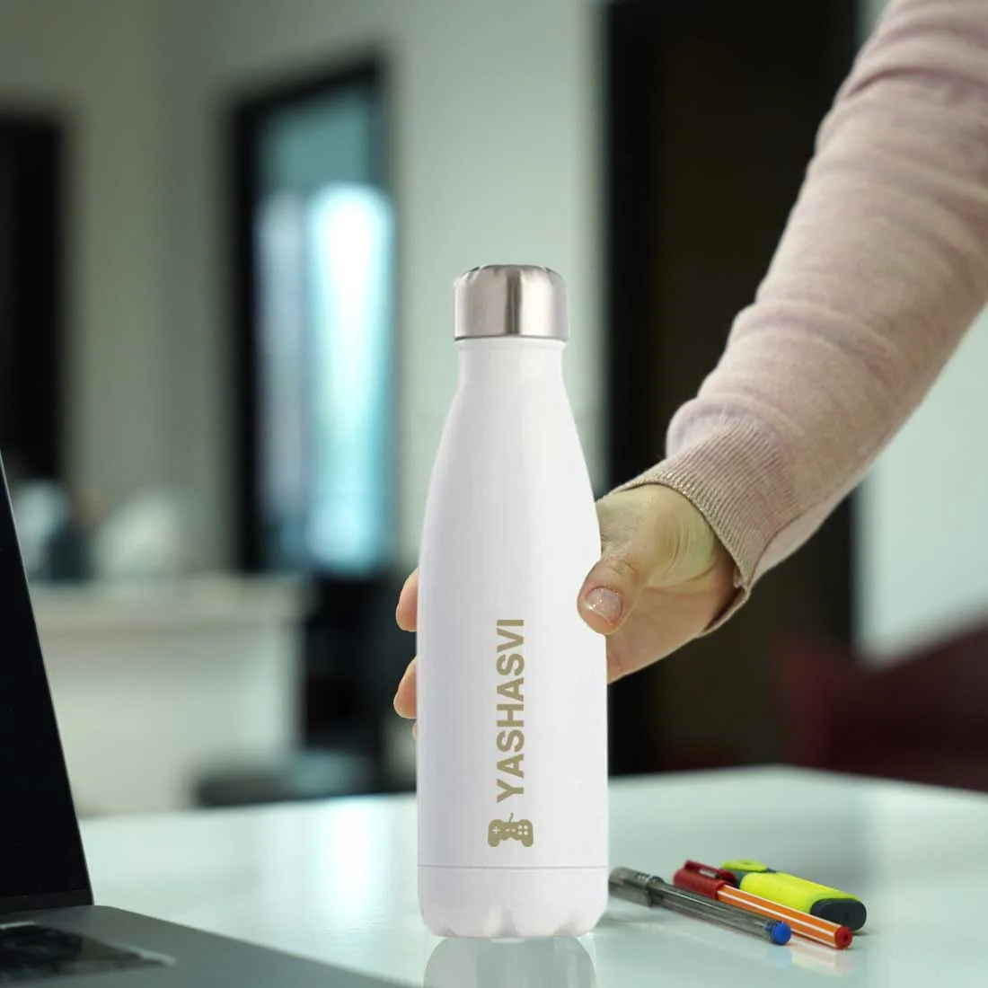 Personalized Water Bottles With Your Name for School Office Use 500 ml - Gamer