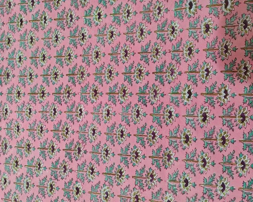 PINK BLUE FLORA (BED SHEET)