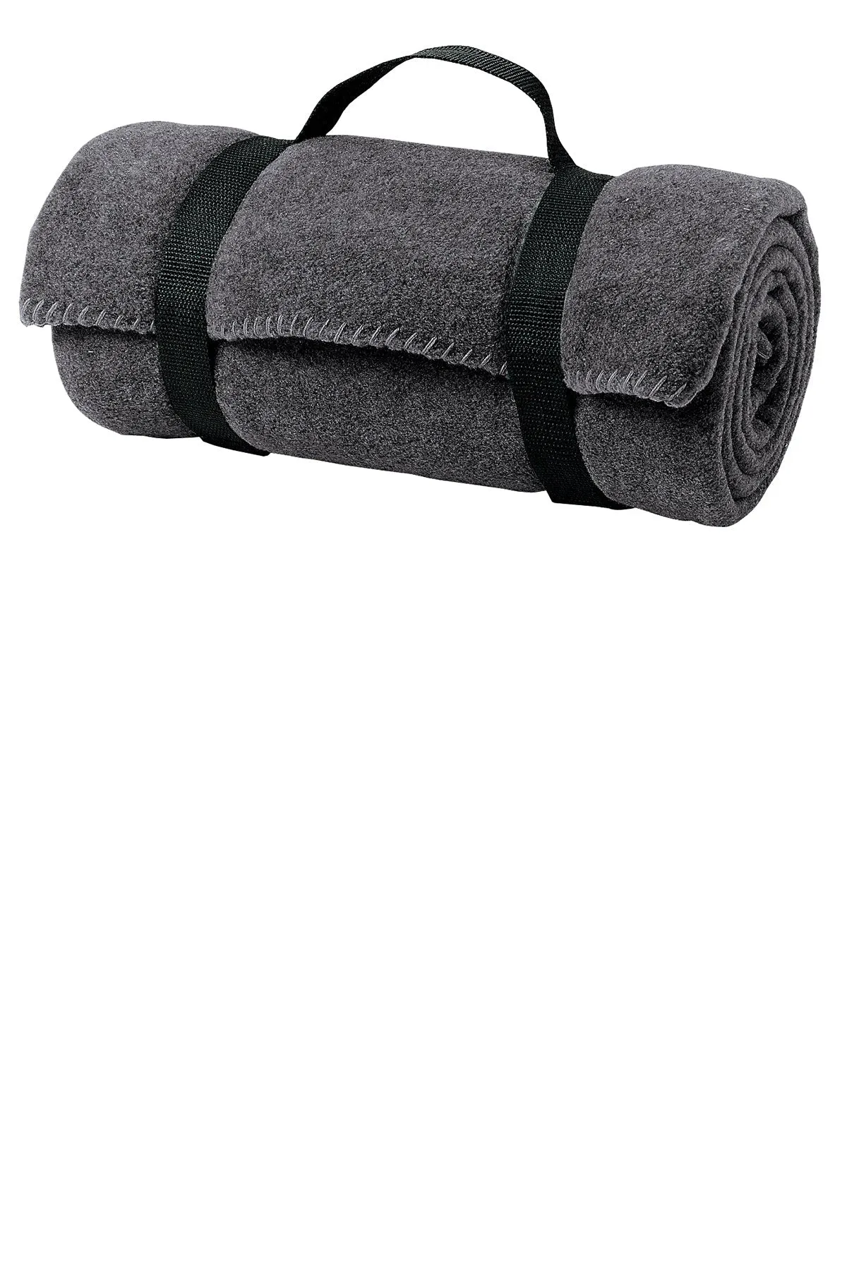 Port Authority - Value Fleece Custom Blankets with Strap, Midnight Heather