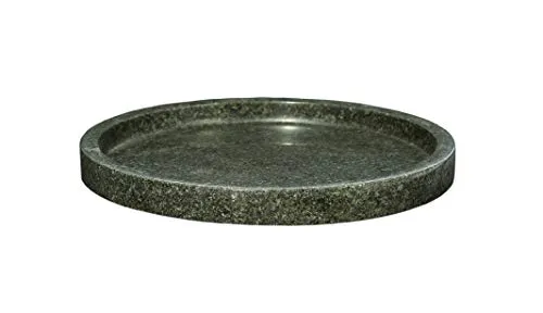 Premium Natural Stone Granite Round Cutting, Serving and Cheese Tray Board | 12" X 12"