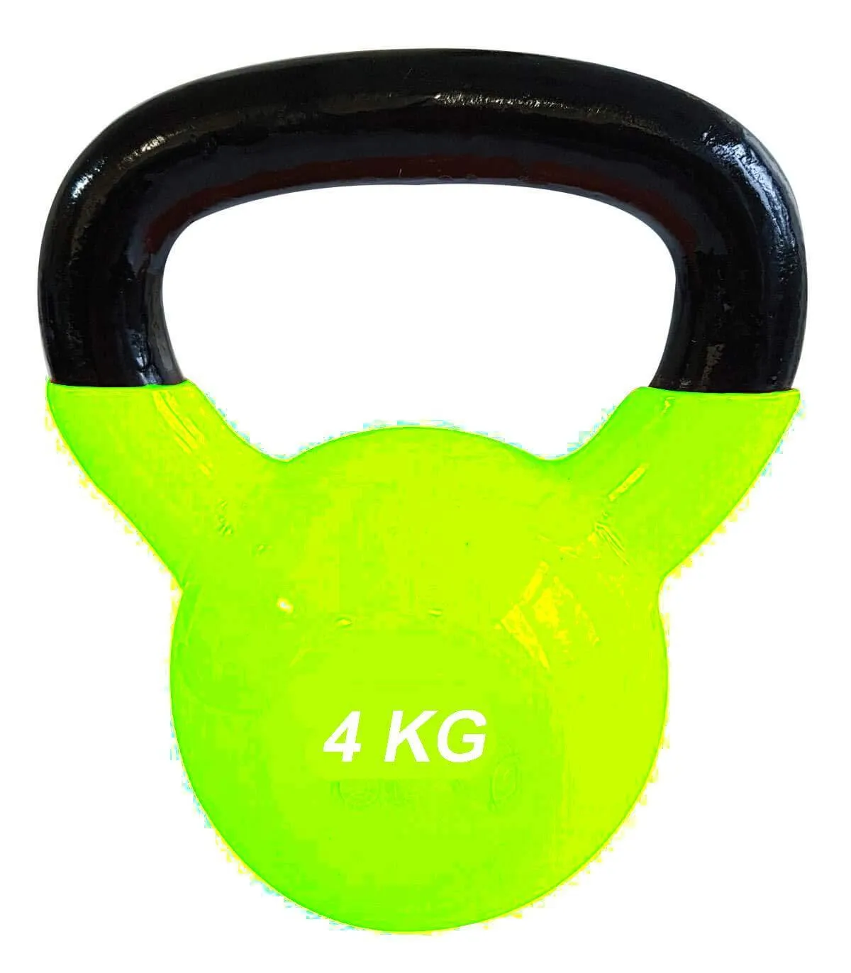 Prokick Vinyl Half Coating Kettle Bell for Gym & Workout - Light Green