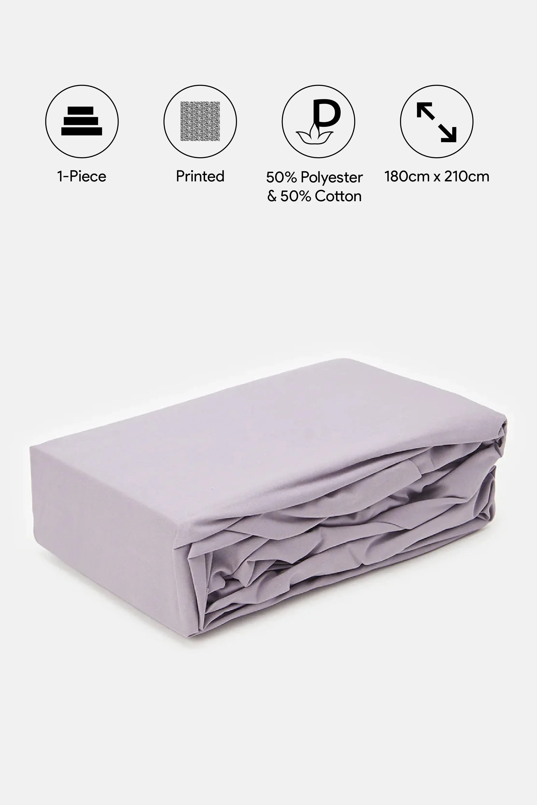 Purple Fitted Sheet (King Size)