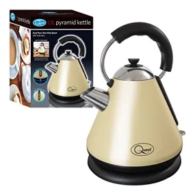 Quest 34500 Fast Boil Pyramid Shape Cordless Kettle, 2200 W, 1.7 liters, Cream