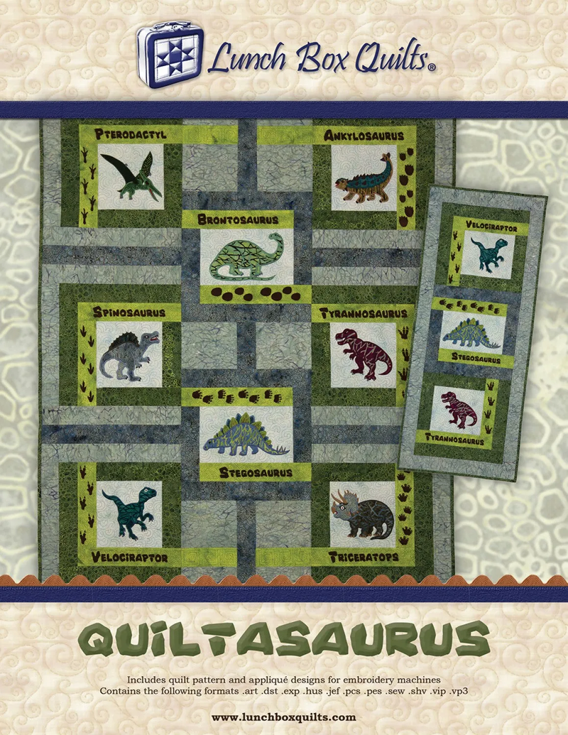 Quiltasaurus Machine Embroidery CD