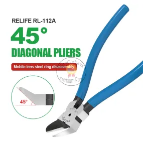 Relife RL-112A Diagonal Pliers 45° Multifunctional Special Alloy Steel Camera Frame Disassembly Cutting Pliers Wire CuttingTool