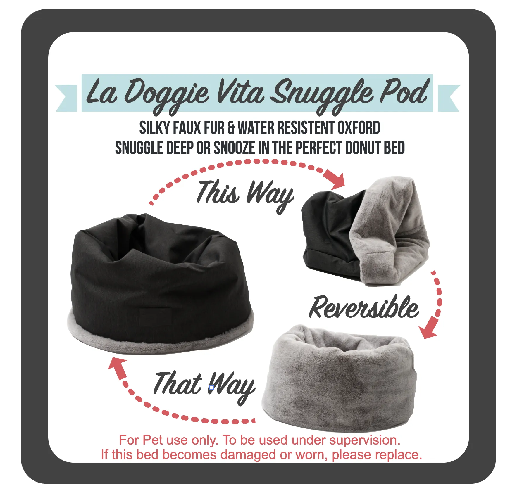 Reversible Snuggle Pod With Luxe Trim