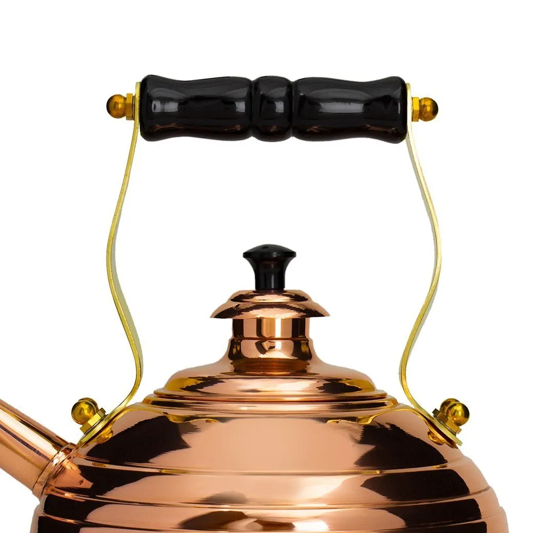 Richmond Beehive Copper Whistling Tea Kettle for Gas Stovetops - No. 10